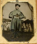 ABSOLUTE GEM ¼ PLATE TINTYPE OF SMILING CIVIL WAR SOLDIER