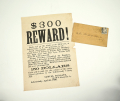 A CIVIL WAR VETERAN TURNS BAD- 1866 REWARD POSTER FOR TWO LAWBREAKERS AND JAILBREAKERS