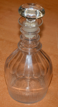 19TH CENTURY 3 RING DECANTER 