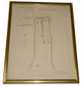 FRAMED PLAN OF WASHINGTON ARSENAL