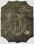 Ca. 1825-1840 MASS MILITIA CAP PLATE