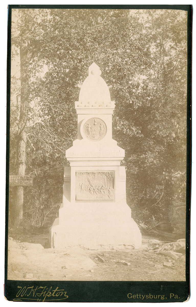 TIPTON CABINET CARD – 145TH NEW YORK MONUMENT, CULP’S HILL, GETTYSBURG