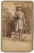 MUMPER & CO. CABINET CARD – GEN. WARREN STATUE, LITTLE ROUND TOP