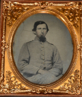 SIXTH-PLATE AMBROTYPE OF UNIDENTIFIED CONFEDERATE SOLDIER