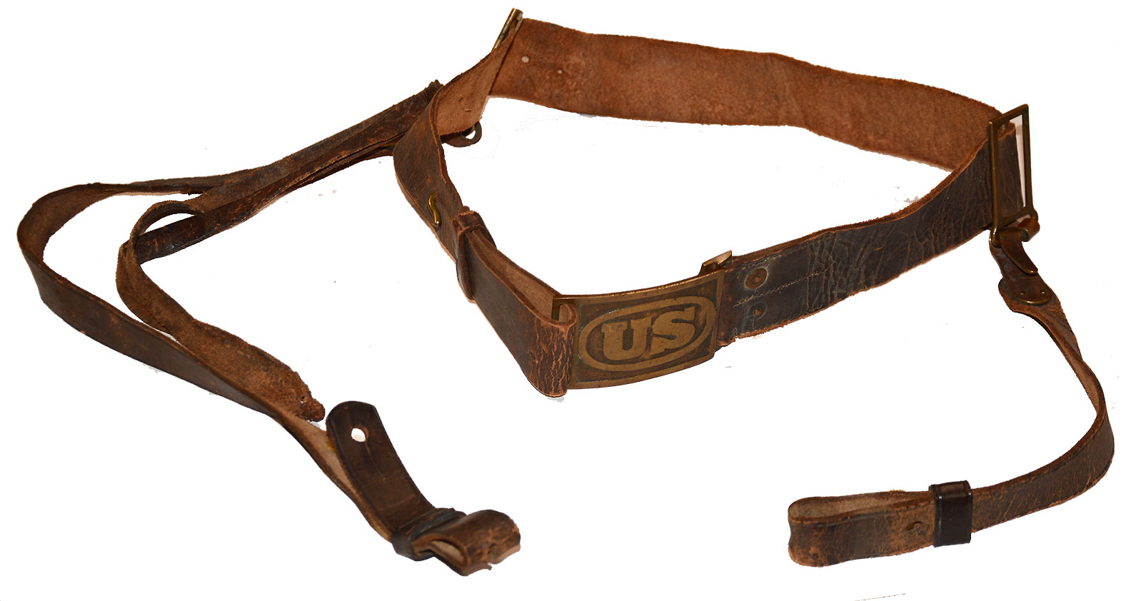 MODEL 1874 CAVALRY SWORD BELT WITH "US" BELT PLATE, 3RD CAVALRY