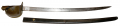 VERY NICE M1860 AMES NAVAL CUTLASS, DATED 1862, WITH SCABBARD