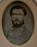 IDENTIFIED FRAMED TINTYPE OF PHILIP ARNOLD, 15TH VIRGINIA CAVALRY