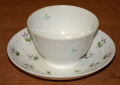 ANTIQUE SPRIG WARE CUP & SAUCER, C1810