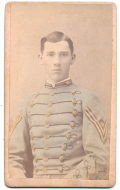 POST CIVIL WAR CDV OF YOUNG CADET, DANVILLE B/M