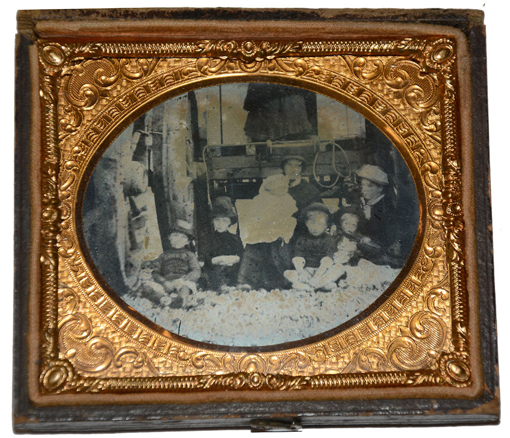 SIXTH PLATE OUTDOOR FAMILY AMBROTYPE- HEADING WEST? A PHOTOGRAPHER’S TRAVELING STUDIO? 