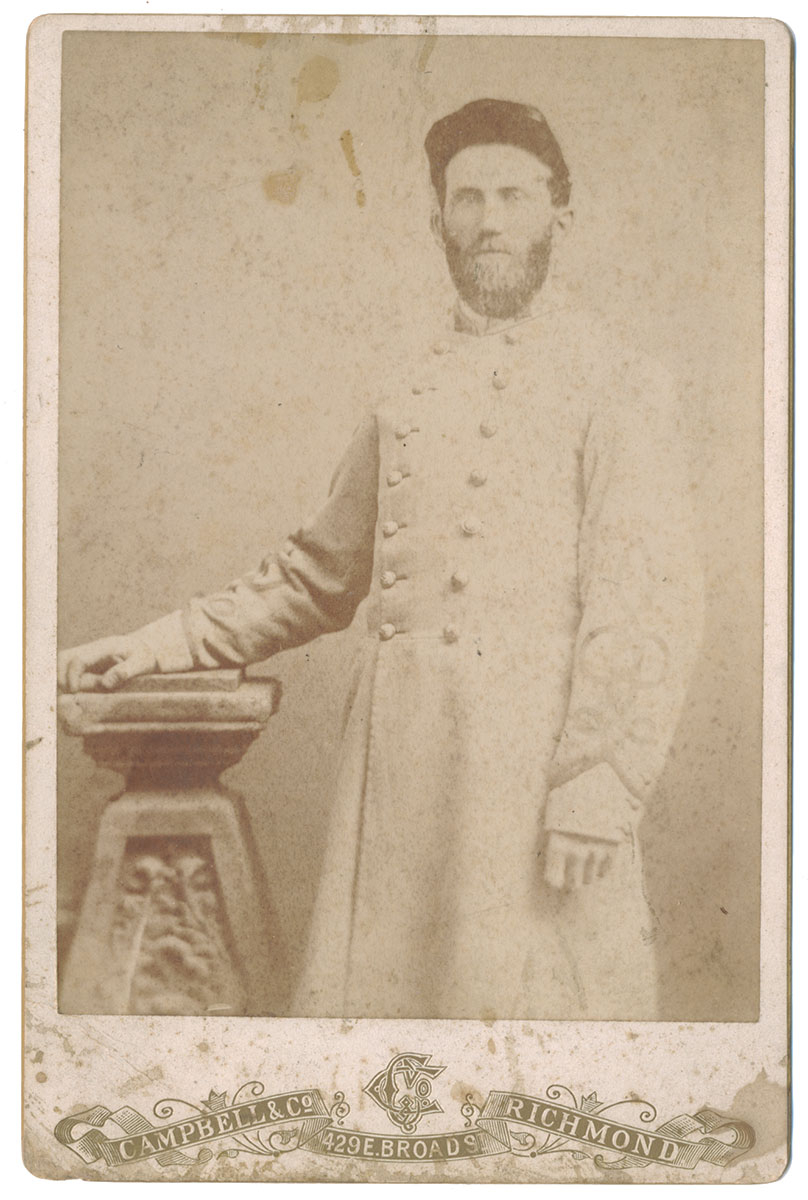 CABINET CARD OF UNKNOWN CONFEDERATE OFFICER