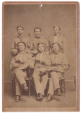 CABINET CARD OF SIX ANNAPOLIS CADETS