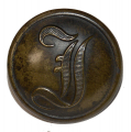 ENGLISH MADE CONFEDERATE INFANTRY SCRIPT “I” BUTTON