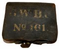 US PATTERN 1861 INFANTRY CARTRIDGE BOX WITH PAINTED IDENTIFICATION