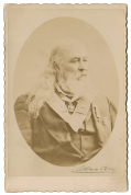 CABINET CARD OF ALBERT PIKE WITH MASONIC REGALIA