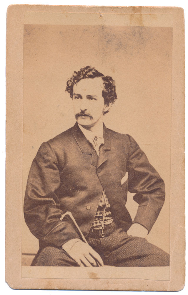 CDV OF J. WILKES BOOTH, MURDERER OF ABRAHAM LINCOLN