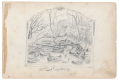 SKETCHES IN VIRGINIA BY RICHARD HOLLAND, 9TH MASSACHUSETTS LIGHT ARTILLERY – “ON THE LOUDON & ALEXANDRIA R.R.”, FEBRUARY, 1863