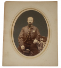 1860s OVAL ALBUMEN: FIREMAN OR POLICEMAN