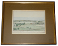 1923 COLOR DRAWING OF THE GETTYSBURG BATTLEFIELD FROM THE TOWER IN ZEIGLER’S GROVE