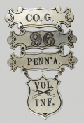 LADDER BADGE FOR A MEMBER OF CO. G 96th PENNSYLVANIA 