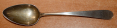 LARGE 18TH CENTURY SILVER SERVING SPOON BY SILAS WHITE