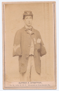 CDV OF ALFRED STRATTON, DOUBLE AMPUTEE FROM THE 147th NEW YORK 