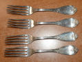 SET OF COIN SILVER DESSERT FORKS BY CANFIELD BRO. & CO. OF BALTIMORE