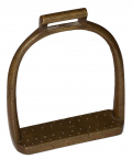 SOLID BRASS CIVIL WAR STIRRUP – ARSENAL MARKED