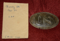 US PATTERN 1939 U.S. CARTRIDGE BOX PLATE DUG BY SID KERKSIS AT BRANDY STATION