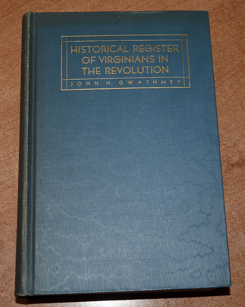 BOOK – HISTORICAL REGISTER OF VIRGINIANS IN THE REVOLUTION