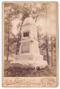 TIPTON CABINET CARD PHOTO – 46th PENNSYLVANIA MONUMENT, CULP’S HILL