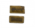 PAIR BRASS, FALSE EMBROIDERED RANK INSIGNIA – 2ND CORPS CAMP, TANEYTOWN, MD