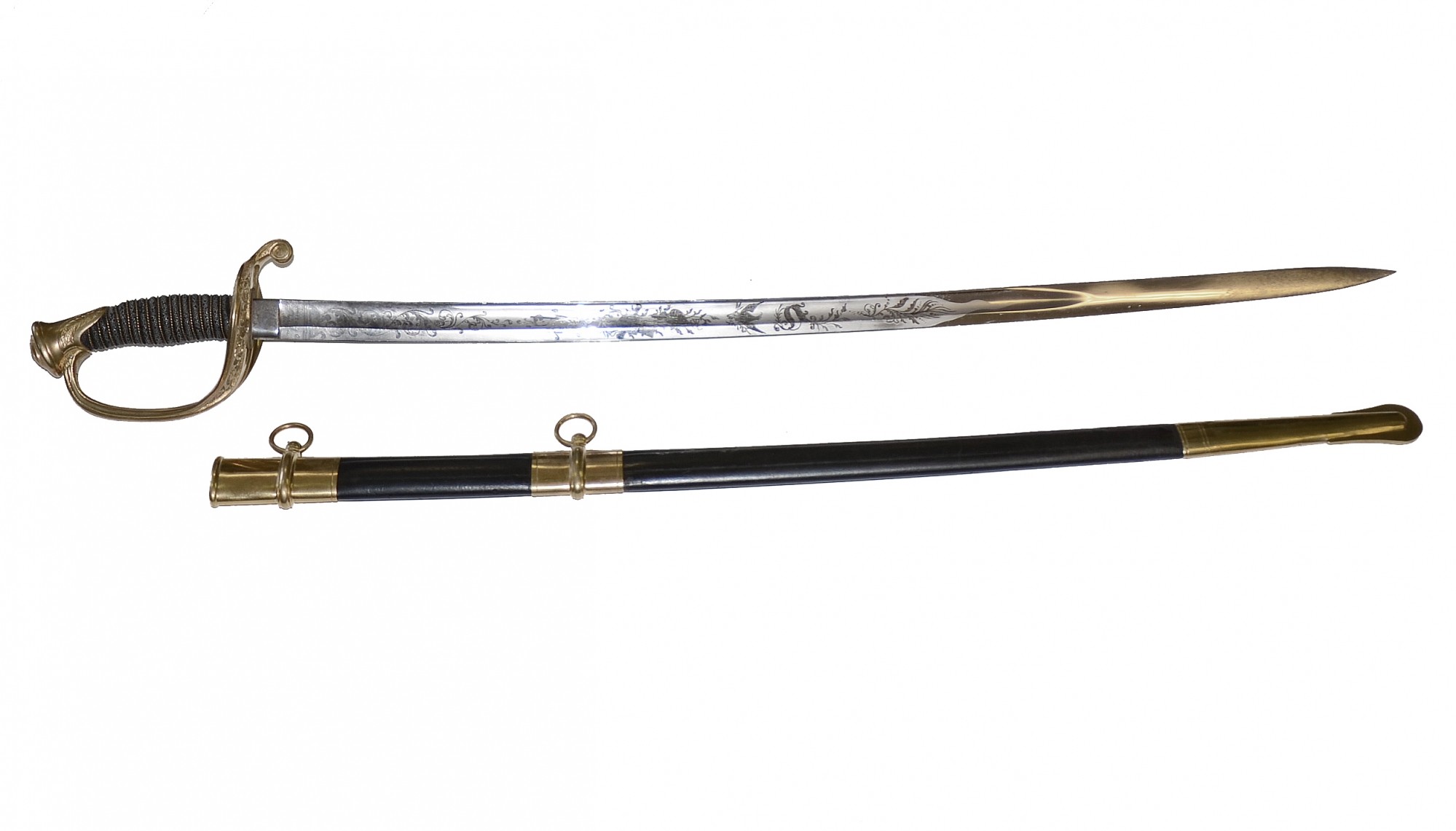 PRESENTATION AMES M1850 FOOT OFFICER’S SWORD IDENTIFIED TO LT. BENONI ...