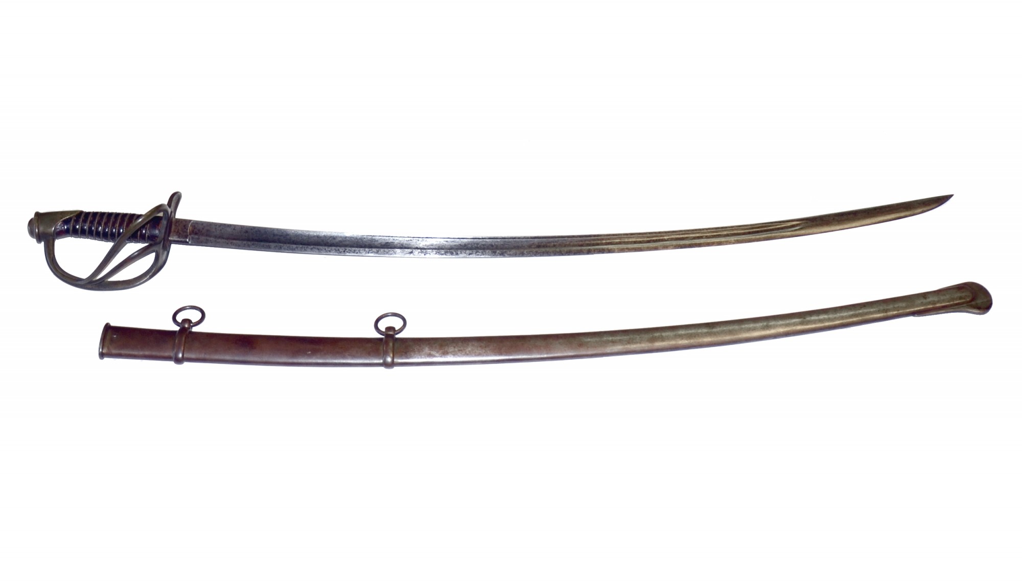 ORIGINAL, IMPORTED CIVIL WAR MODEL 1860 CAVALRY SABER WITH SCABBARD BY ...