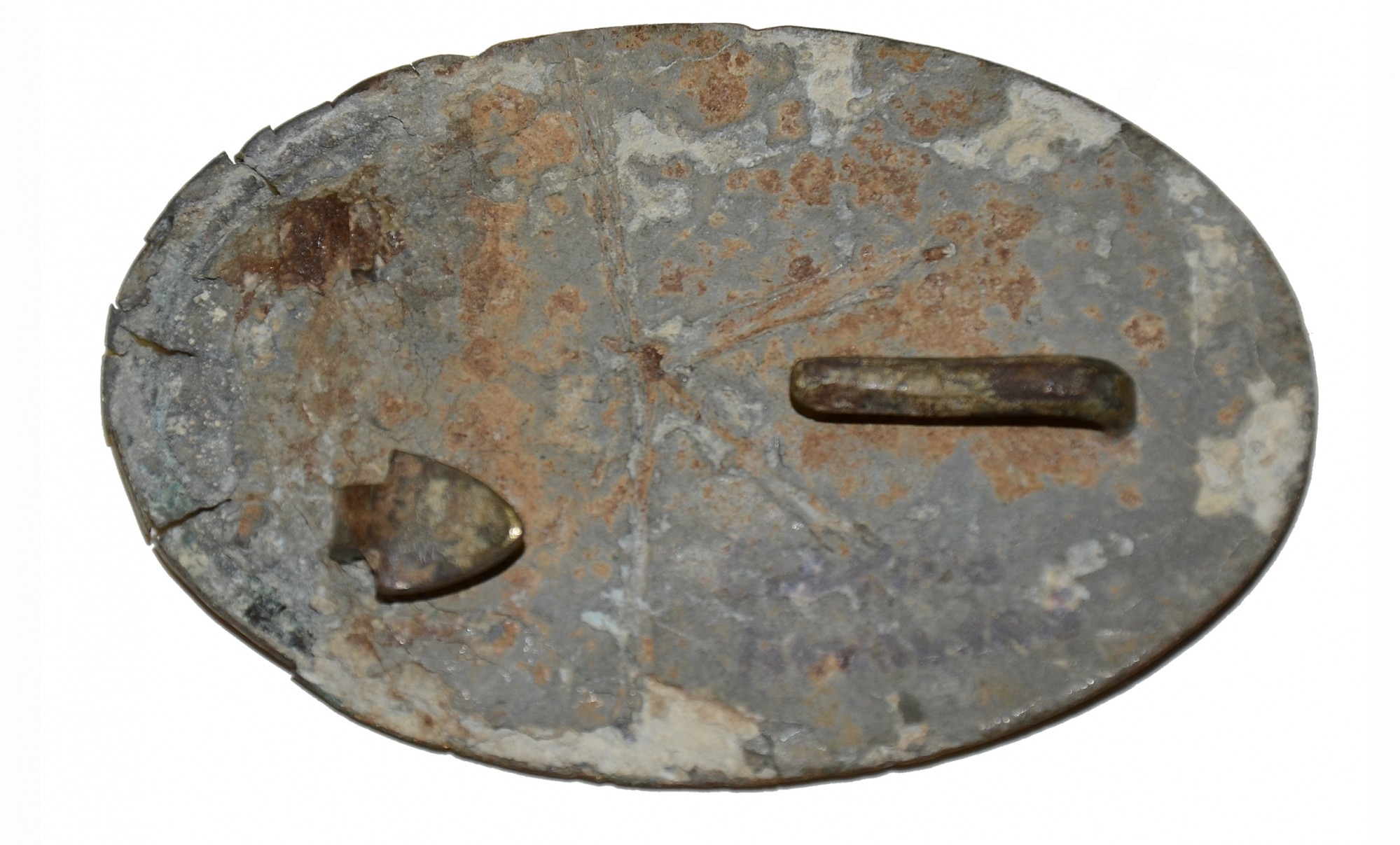 DUG OVAL “U.S.” BELT PLATE — Horse Soldier